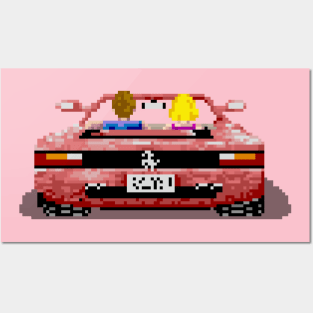 Outrun Ferrari Posters and Art